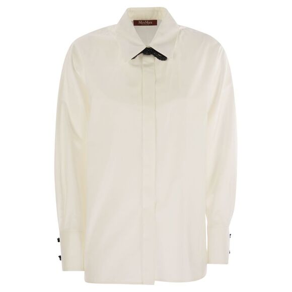 Maxmara Studio Women Roll - Cotton And Silk Poplin Shirt